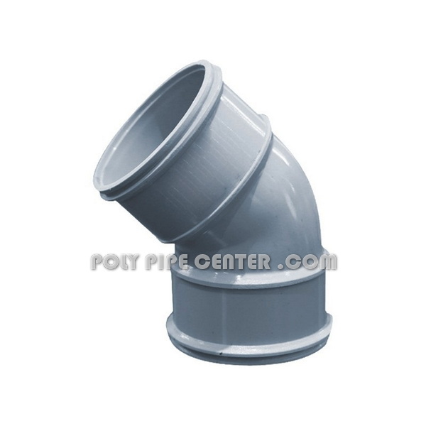 زانویی 45 درجه دوسر کوپل پی وی سی یو مولتی پایپ سایز 63 (PVC-U)